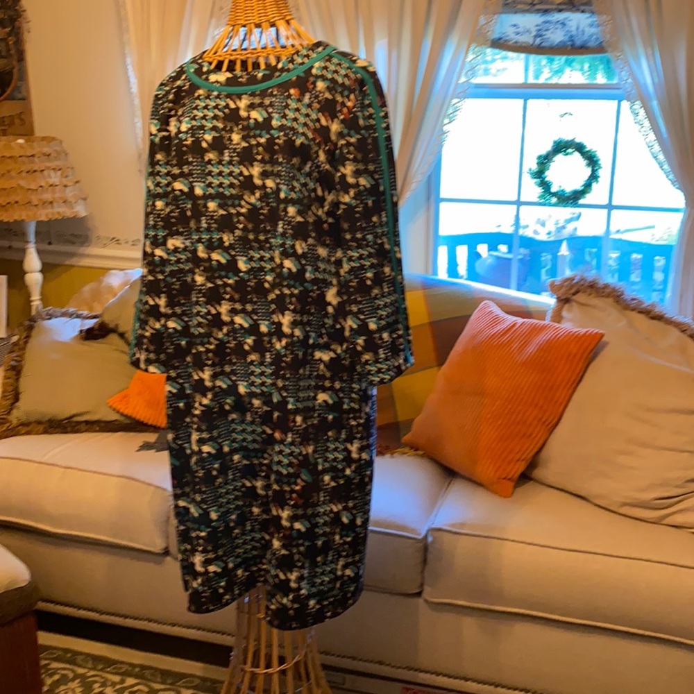 Gabby Skye black and teal midi dress